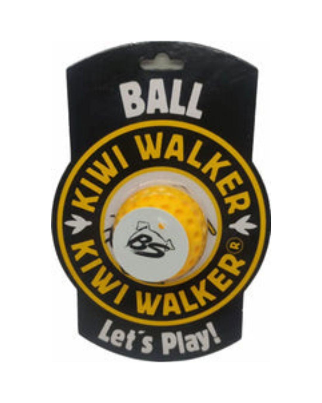 Pelota Kiwi Walker amarilla para Perros | Juguete Resistente y Divertido