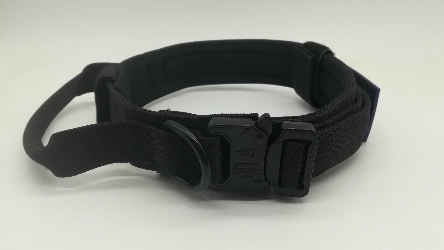 Collar negro nylon con asa de agarre de 40 MM