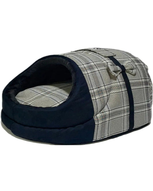 Cama cueva tipo iglú para perro de alta resistencia, diseño envolvente y aislamiento térmico | Bullstyles