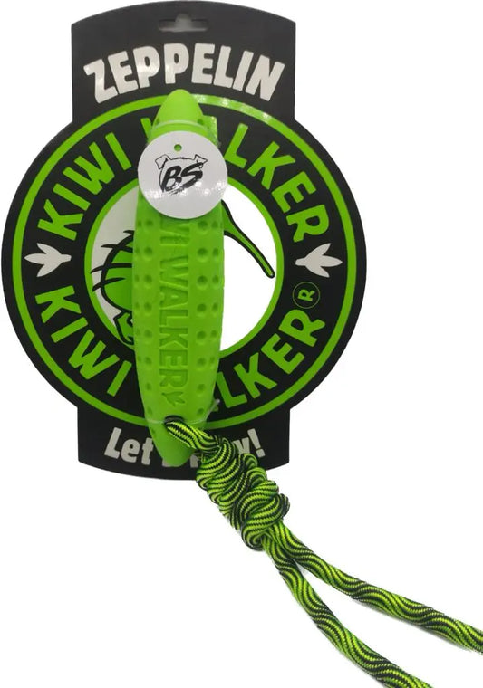 Mordedor verde Wiki Walker para perros, fabricado con material resistente y diseño ergonómico para juego 