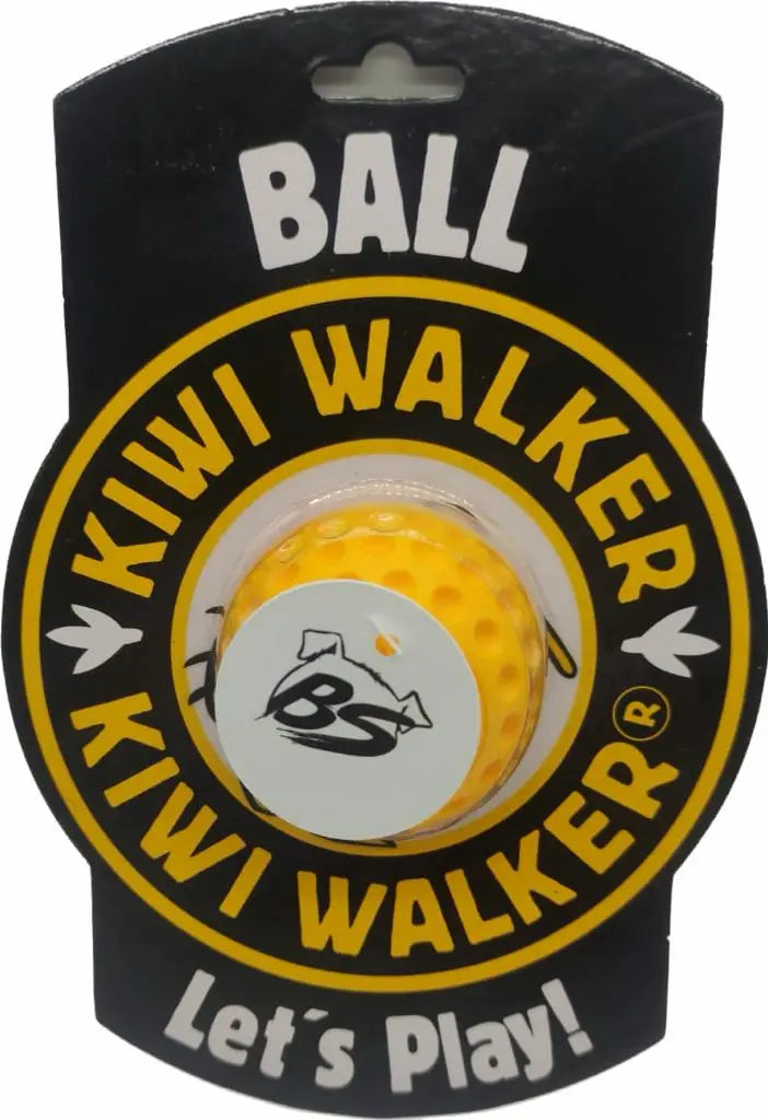 Pelota Kiwi Walker Amarilla para perros, juguete resistente y colorido para mantener a tu mascota entretenida y activa