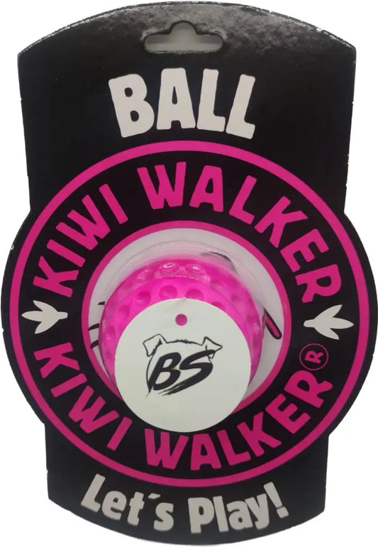 Pelota Kiwi Walker rosa para perro, juguete resistente y divertido ideal para juegos activos