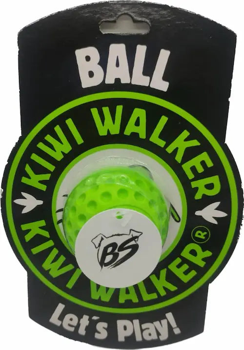 Pelota Kiwi Walker verde para perros, juguete resistente y duradero para juegos activos y de masticado, ideal para perros de todas las edades