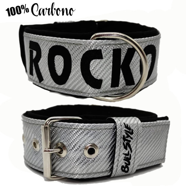 COLLAR ROCKO CARBONO PLATA 40